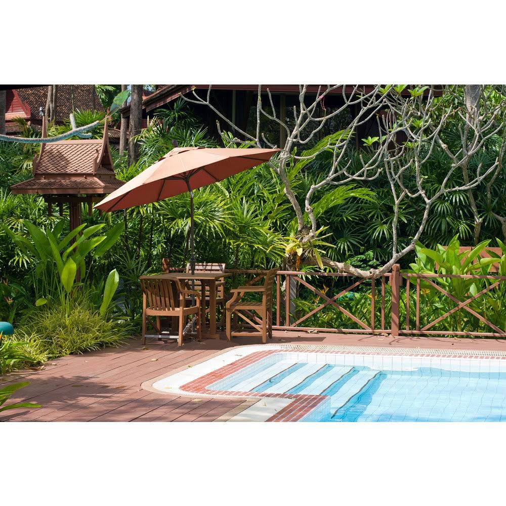 11 ft. Aluminum Auto Tilt Patio Umbrella U13135