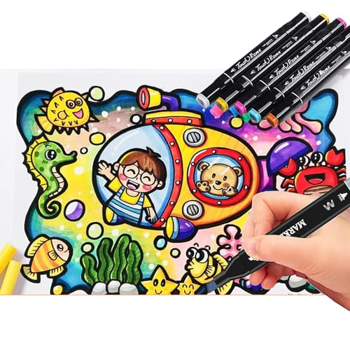 120 Colors Dual Tip Alcohol Markers Set G1586