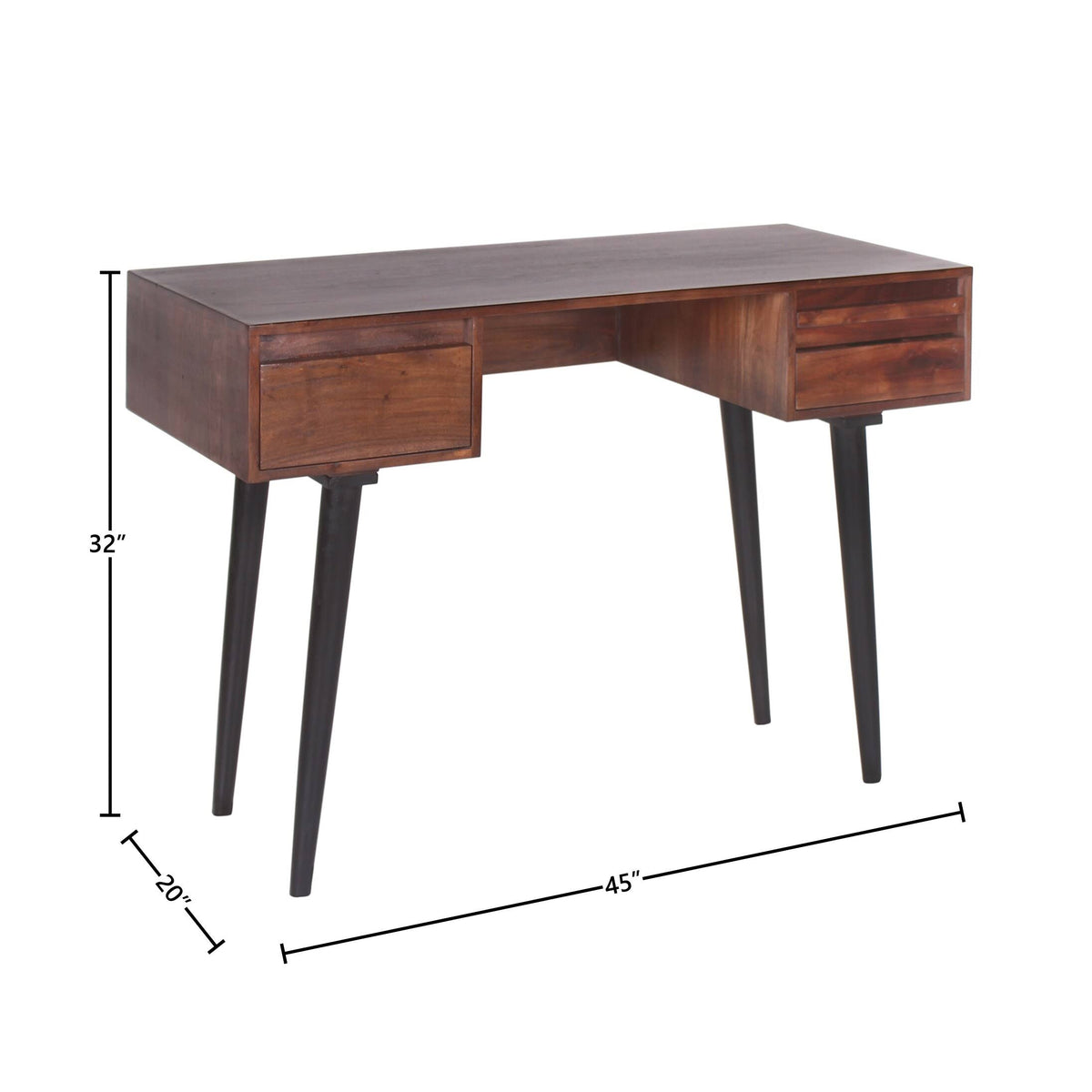 3 Drawer Mango Wood Desk T764856