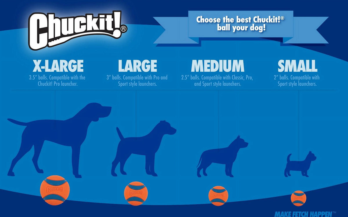Chuckit Max Glow Ball Dog Toy, Medium 2.5 Inch, Pack of 2 A12648