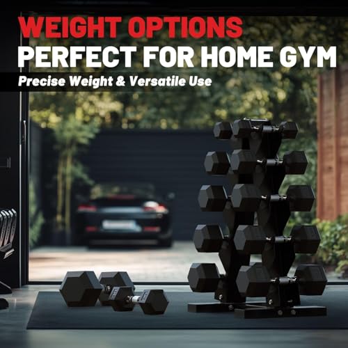 2.5-125lb Rubber Encased Dumbbell Set A854846