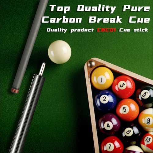 Carbon Fiber Break Pool Cue Stick 20OZ Weight 13mm Tip 58" K4362