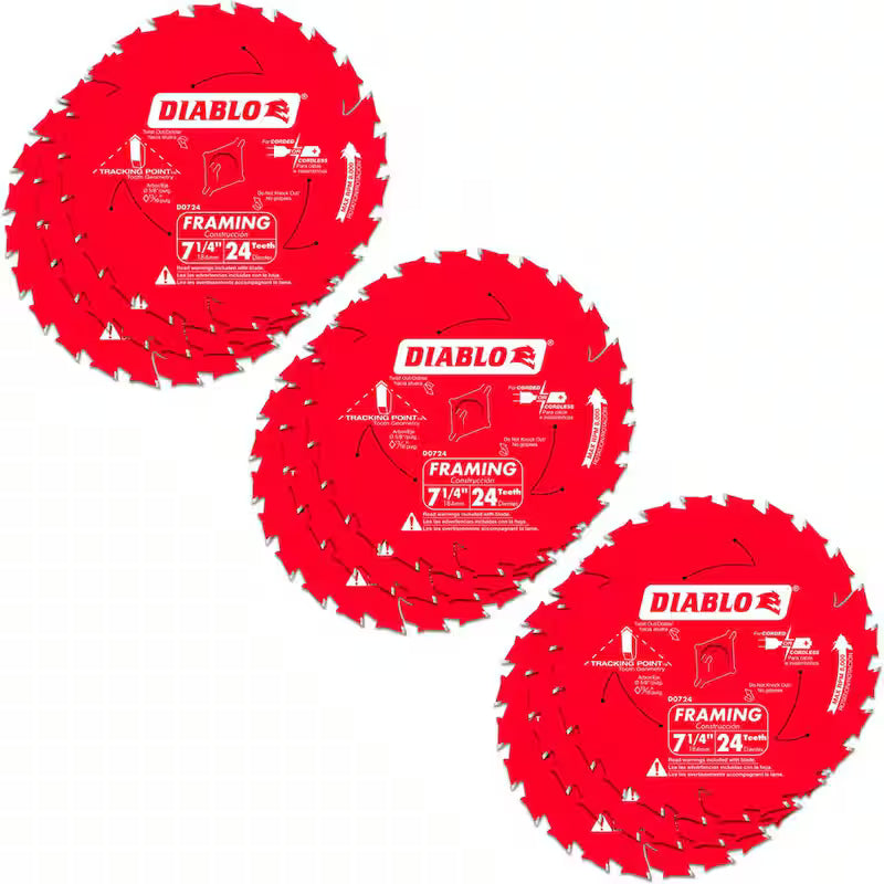 7-1/4 in. 24T Saw Blade 9-Pack C622