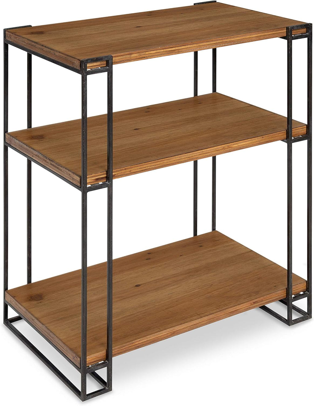 Wood and Metal Side Table with Three Shelves P861598