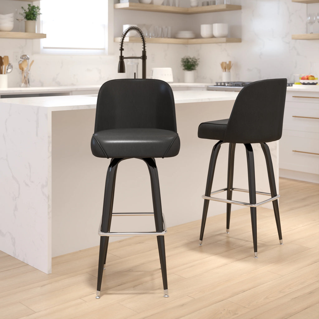 2 Pack Metal Swivel Barstool F38604