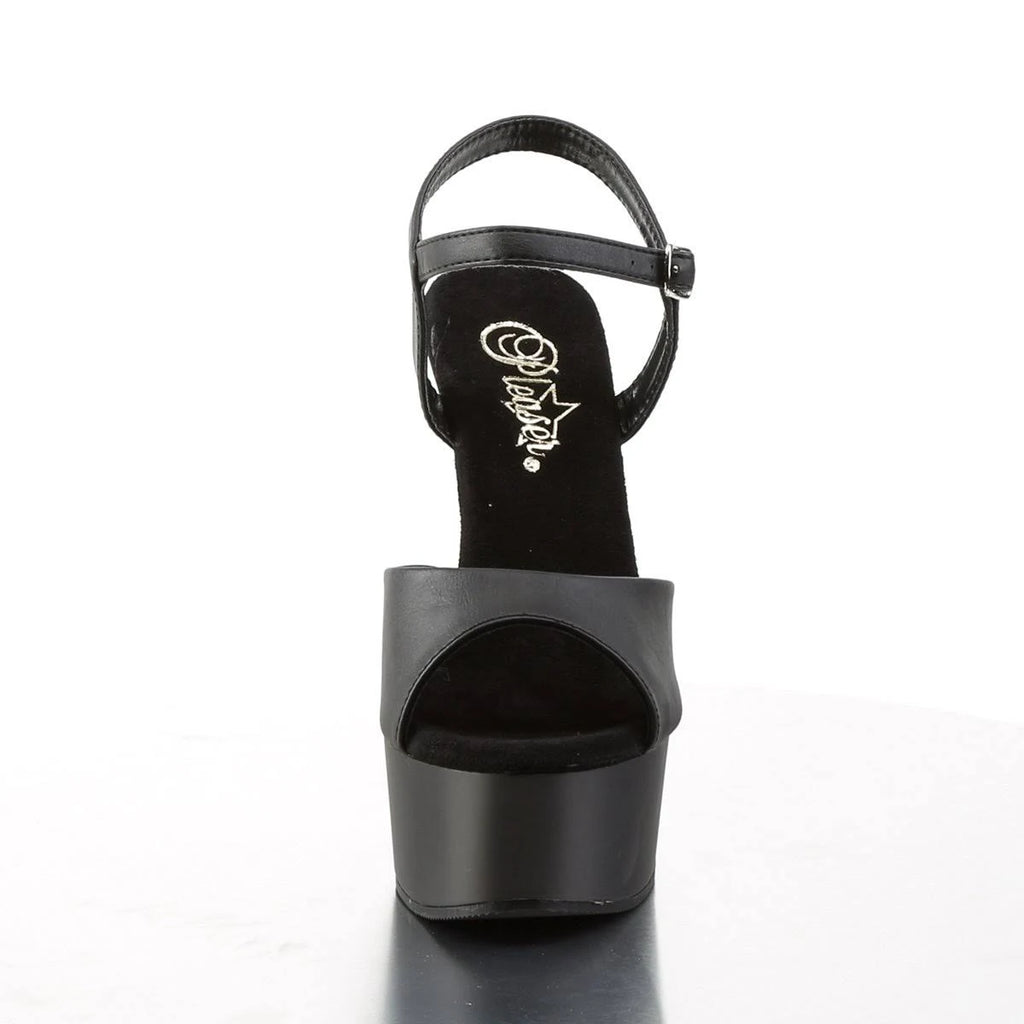 Black Faux Leather Matte Shoes G6151