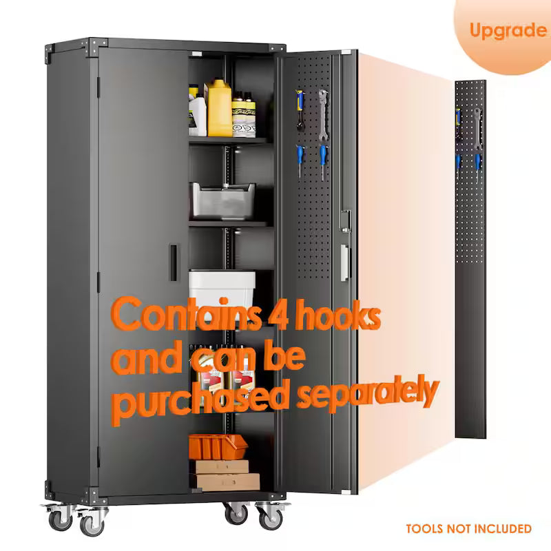 Black Metal Storage Cabinet with Combination Locks P348