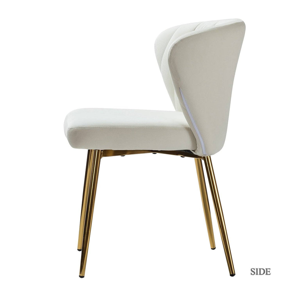 Teal Blue Side Chair with Gold Legs M6871