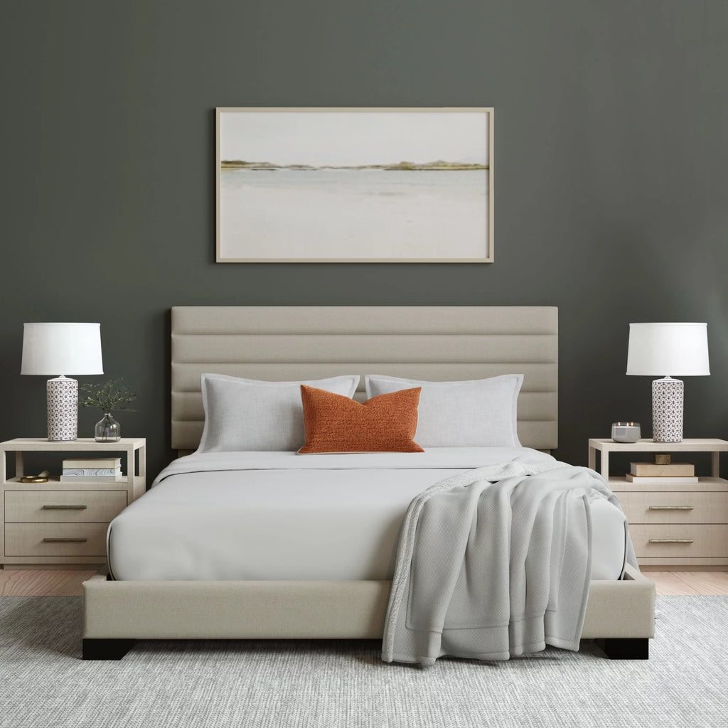 Queen Tufted Platform Bed Y173