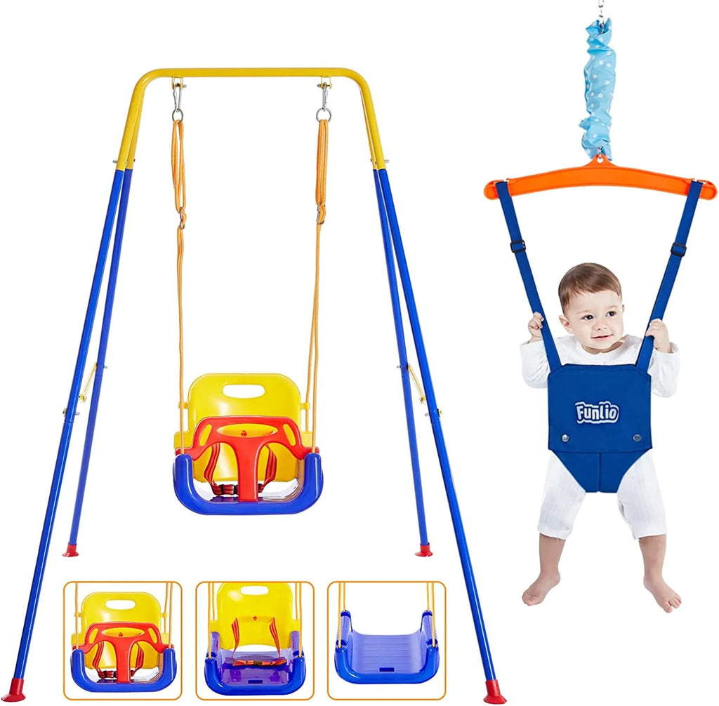 3 in 1 Toddler Swing Set with 4 Sandbags M654