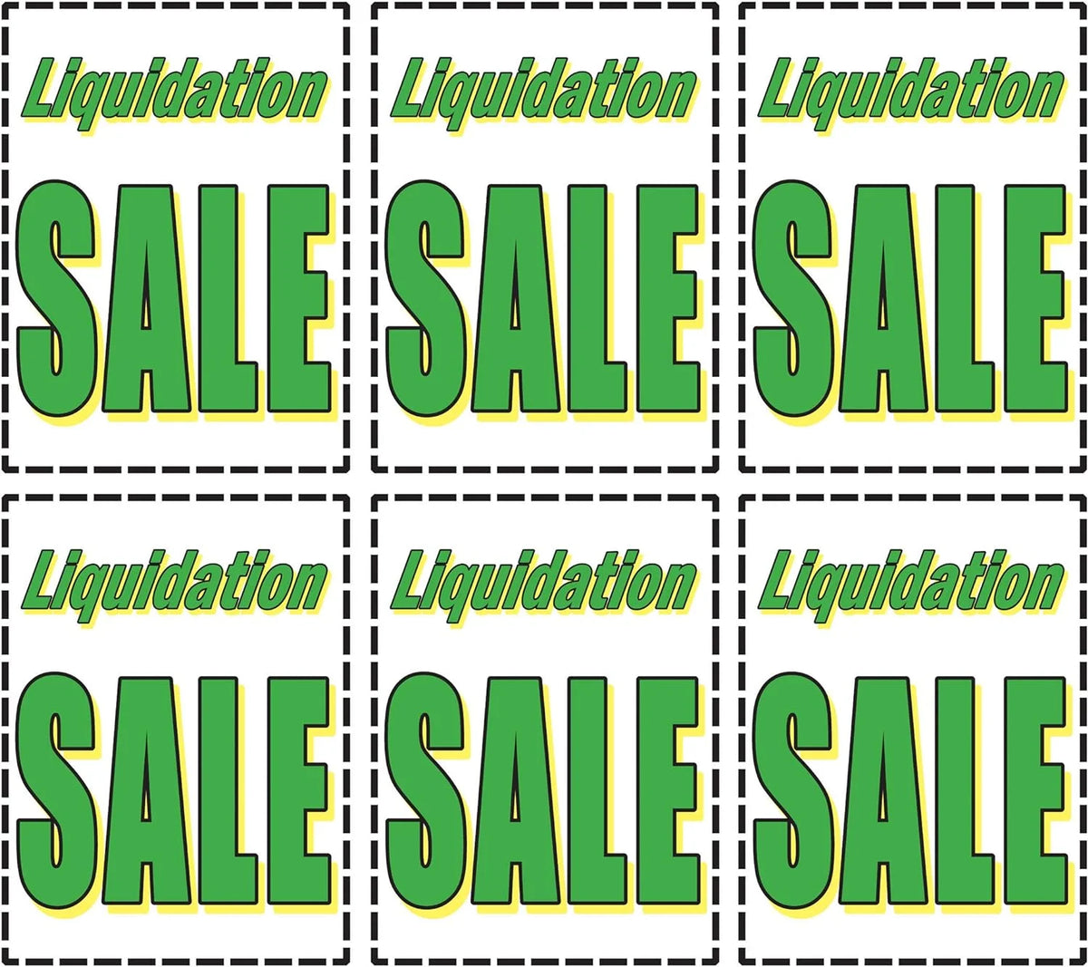 Store Window/Wall Display Paper Signs 18"W X 24"H 6 Pack L885853