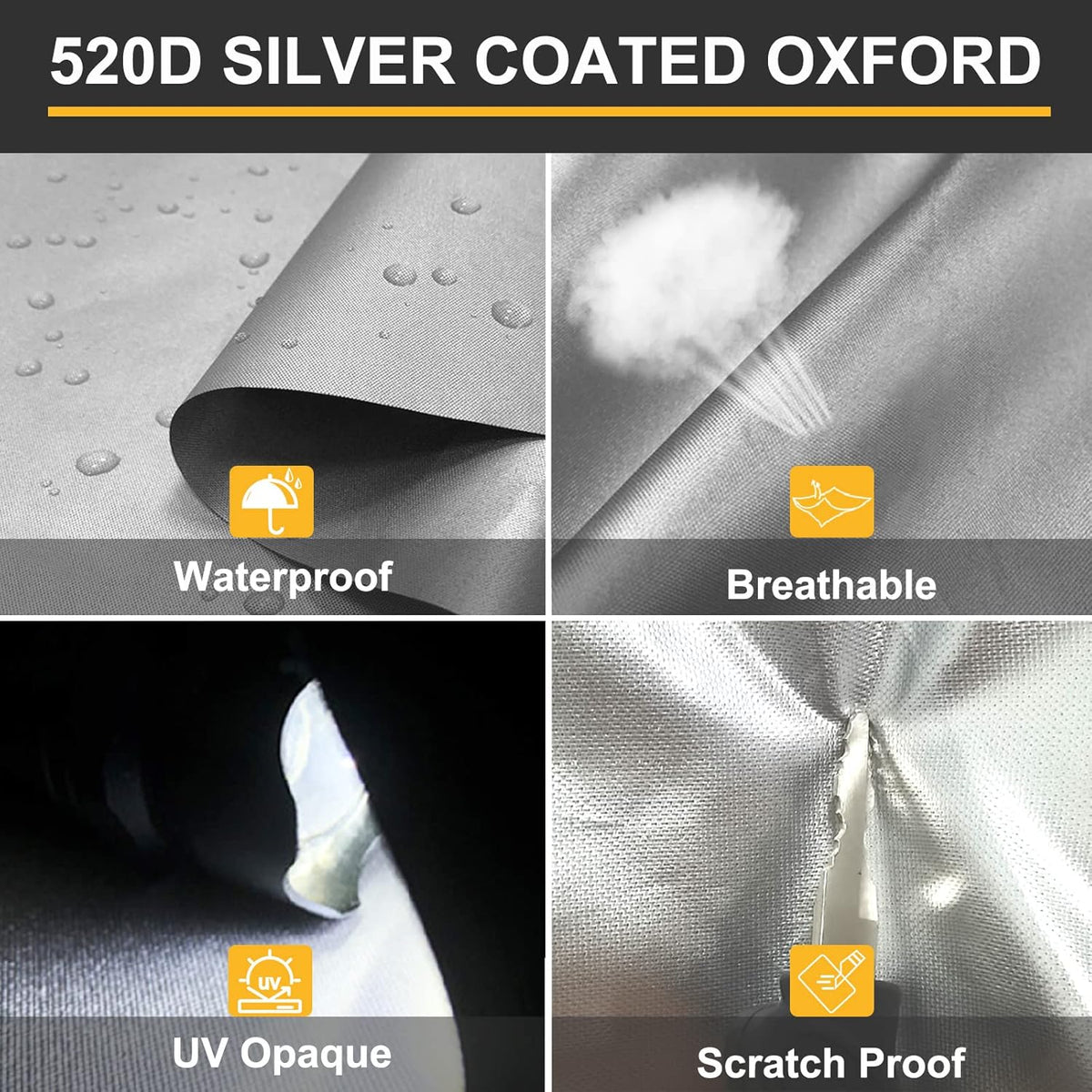 520D Oxford Pop-Up Camper Cover Fits 16'-18' Waterproof UV-Proof J5096