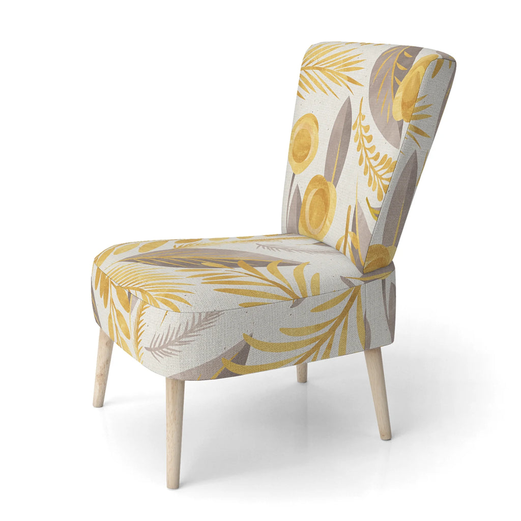 Upholstered Patterned Accent Chair and Arm Chair X4433
