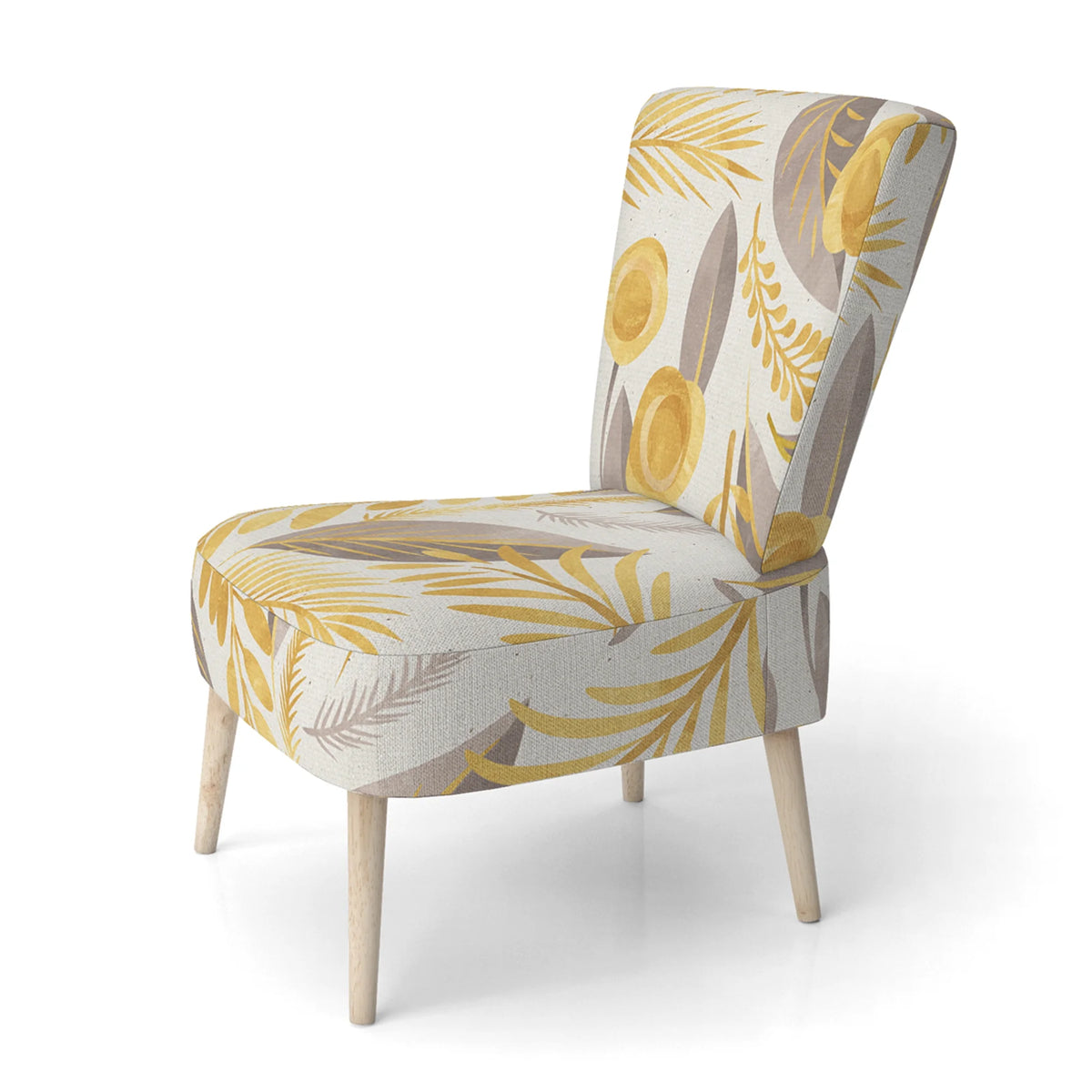 Upholstered Patterned Accent Chair and Arm Chair X4433