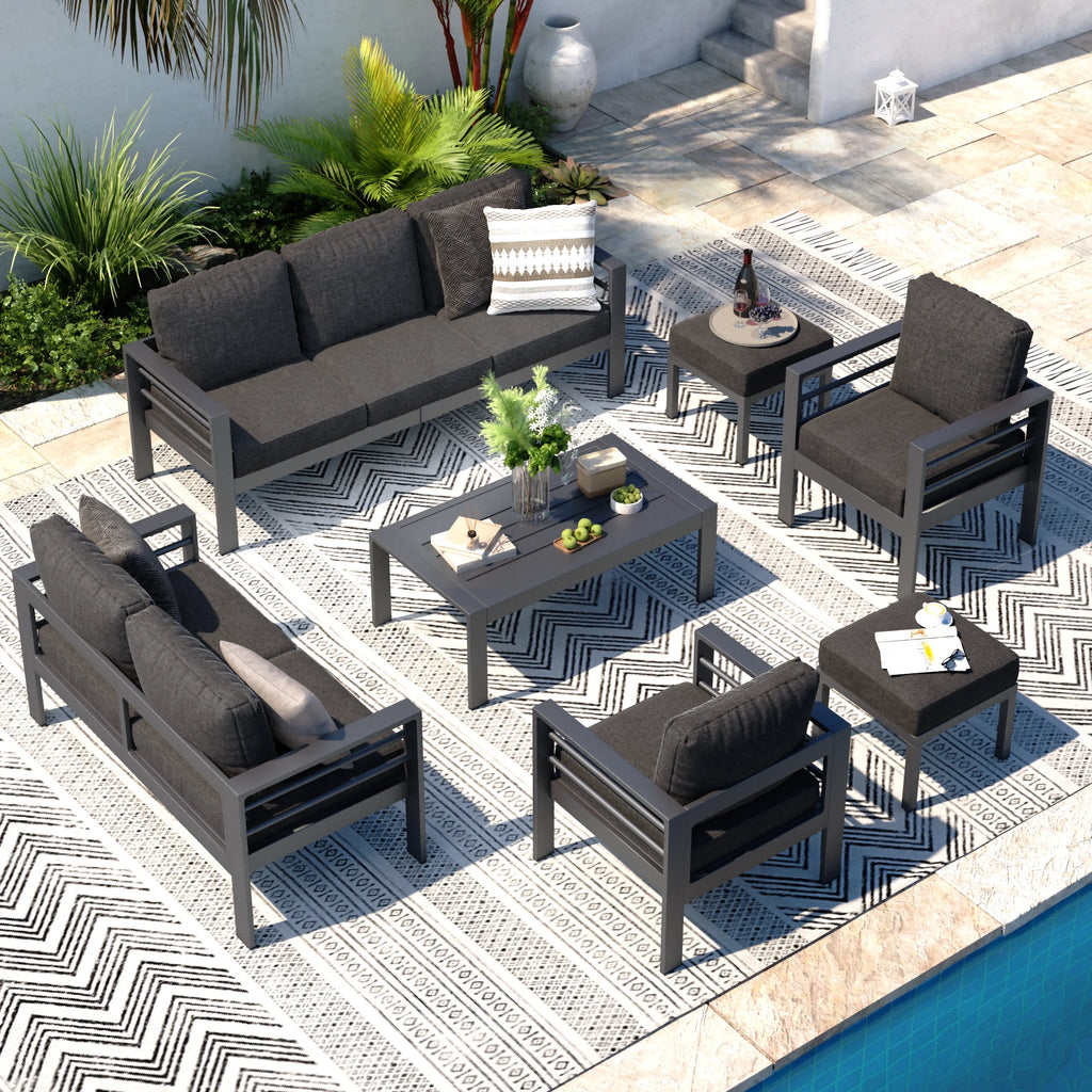 7 Pieces Aluminum Sectional Sofa V375