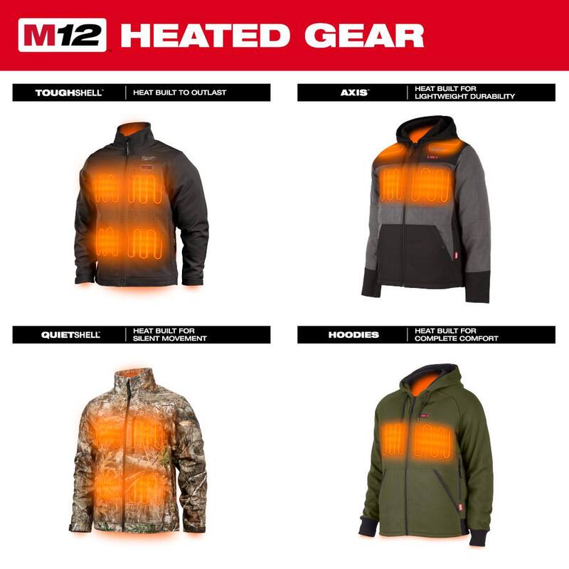 Gray Heated Jacket Hoodie Kit O757555