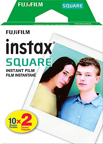 Glacier Blue Instant Camera Bundle with Square Film Twin Pack and Camera Case W4855