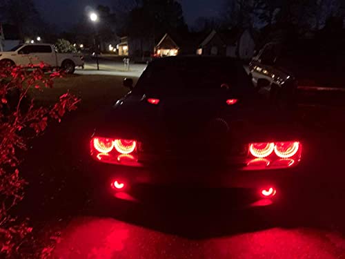 3-Inch Projector Fog Light Kit with 40-SMD Red LED Halo Ring C19001