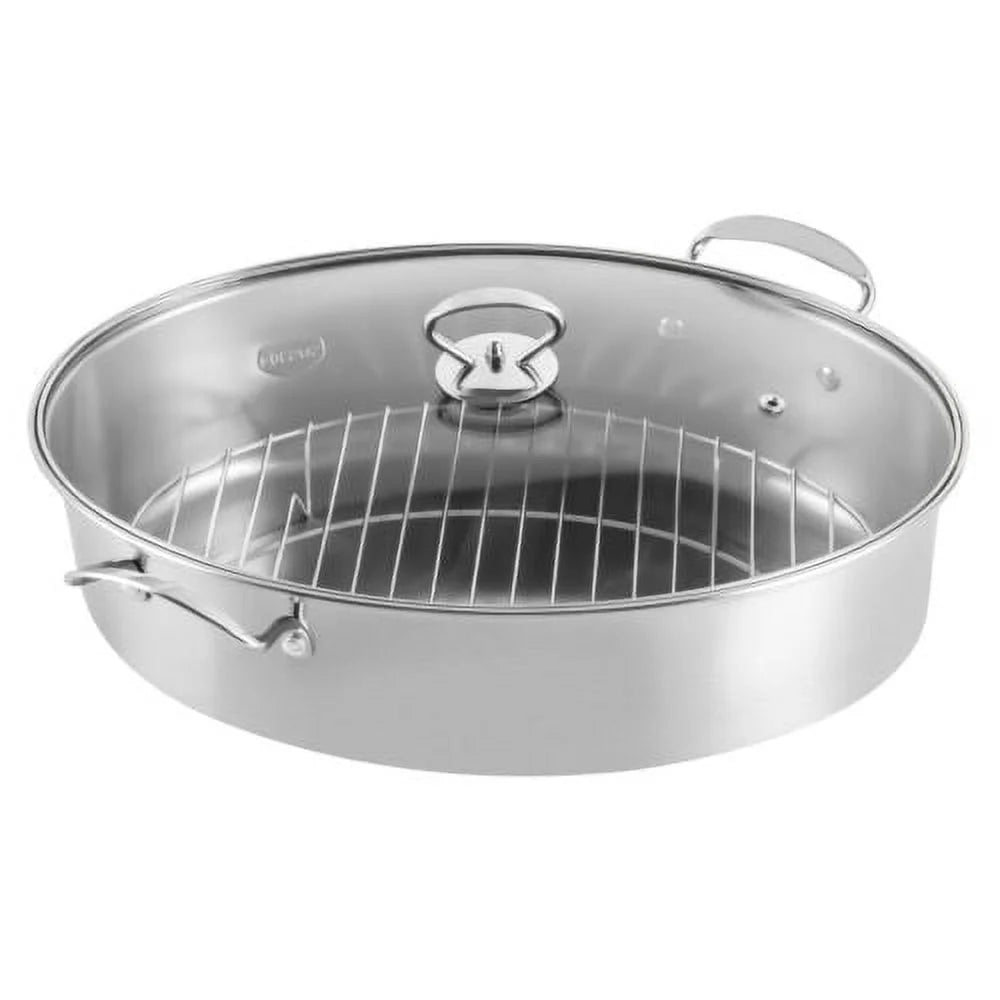 Stainless Steel Fish Steamer Pot with Glass Lid T639704