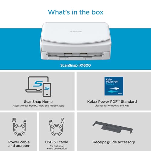 Black Wireless Document Scanner with Auto Document Feeder Q39432