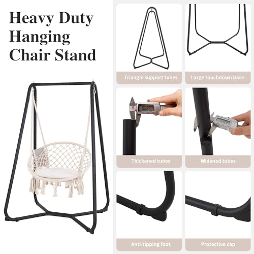 Grey Hammock Chair with Stand L9434