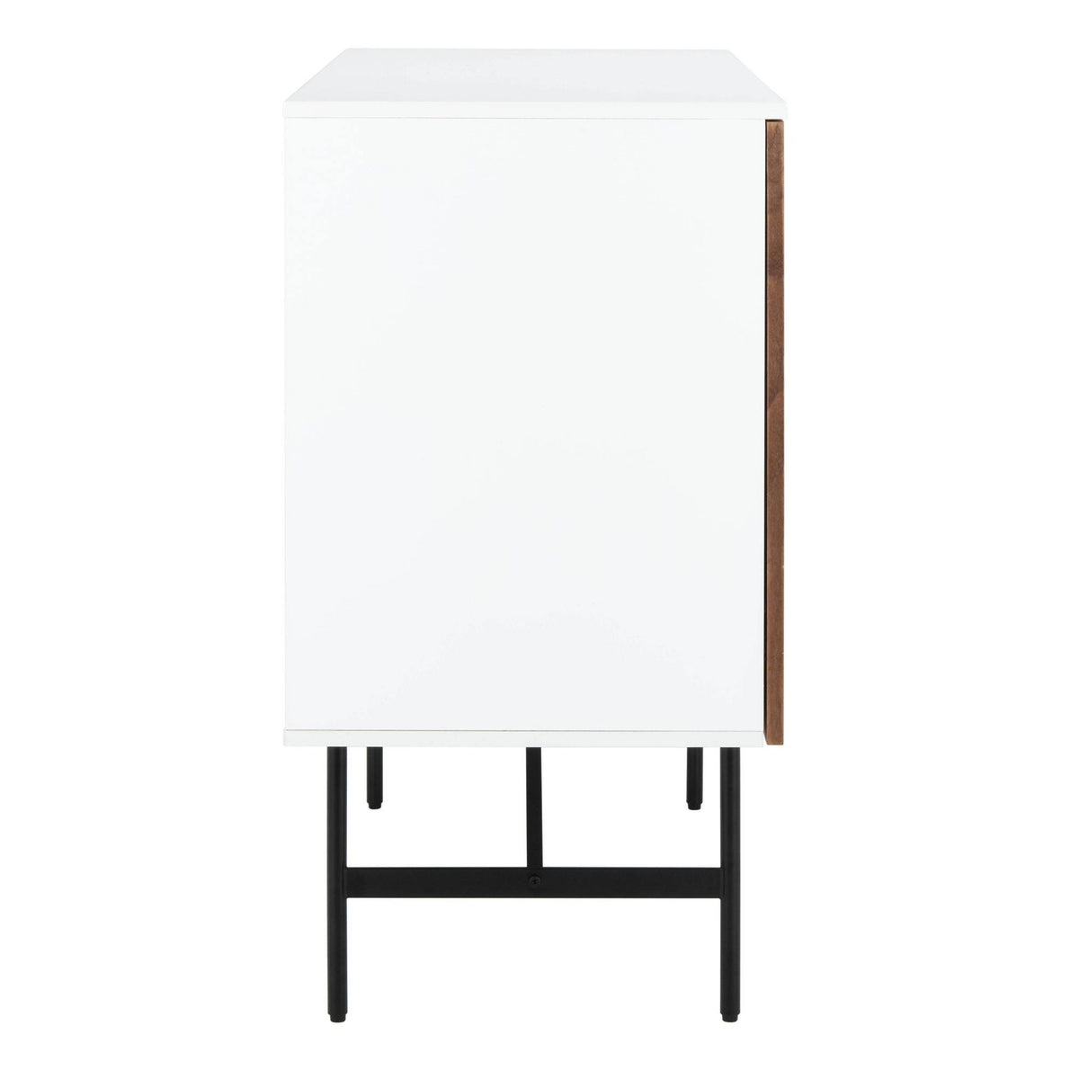 Walnut White Black Wood Chest H462796