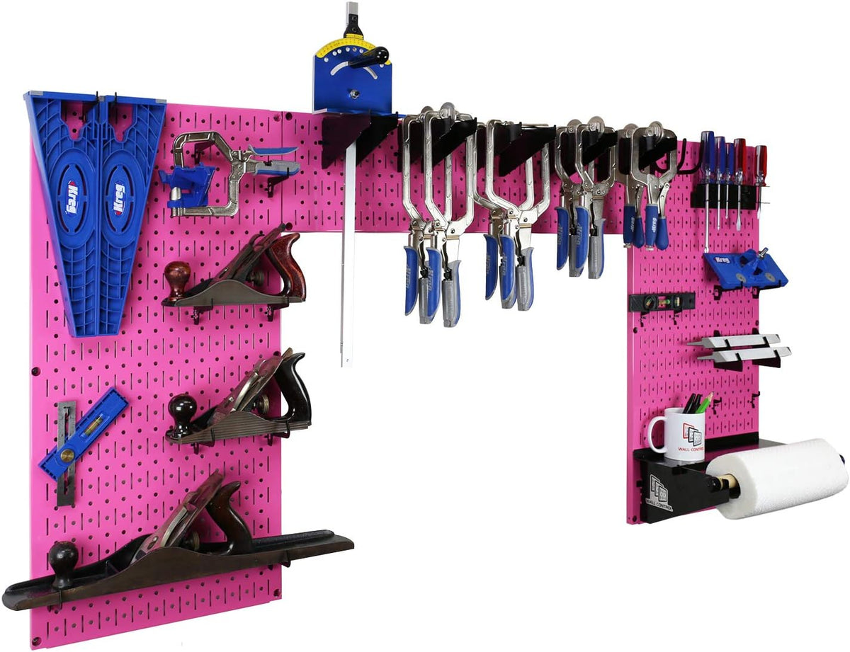 Purple Pegboard Woodworking Tool Storage Organizer Kit E34282