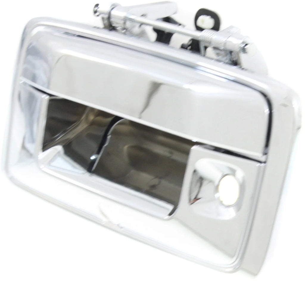 Chrome Tailgate Handle with Camera and Key Holes C725