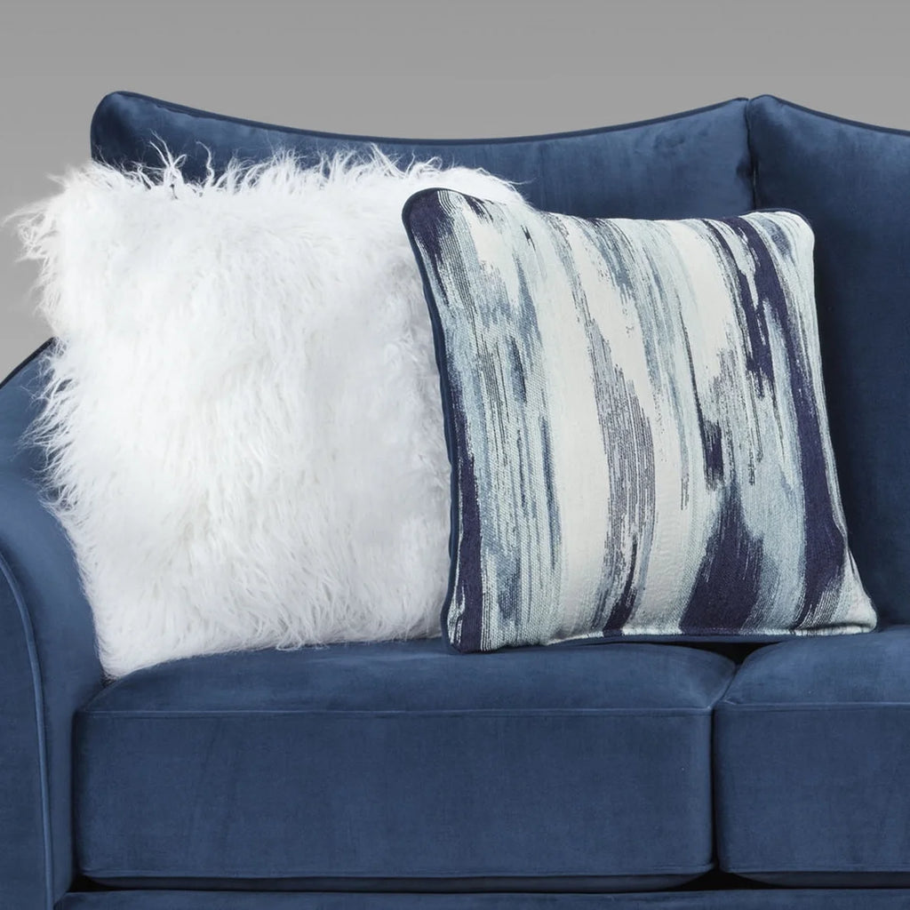 Navy Blue Fabric 3-Piece Sofa Set E439276