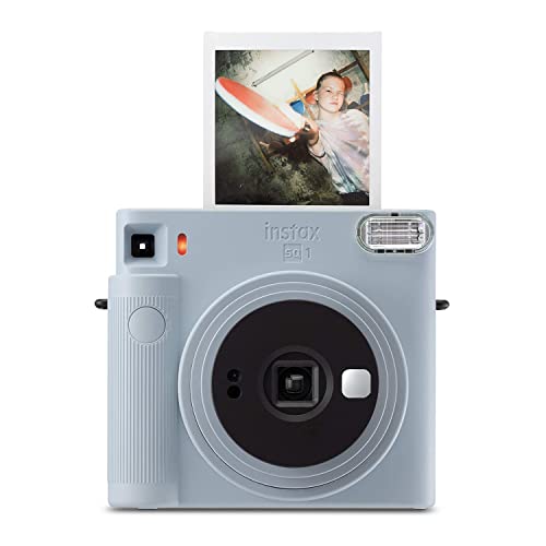 Glacier Blue Instant Camera Bundle with Square Film Twin Pack and Camera Case W4855
