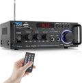 Wireless Bluetooth Stereo Power Amplifier, 200W Dual Channel, with RCA, USB, SD, MIC IN, FM Radio M164