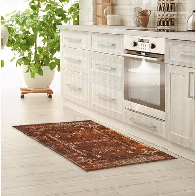 Orange Rectangle Kitchen Mat M3037