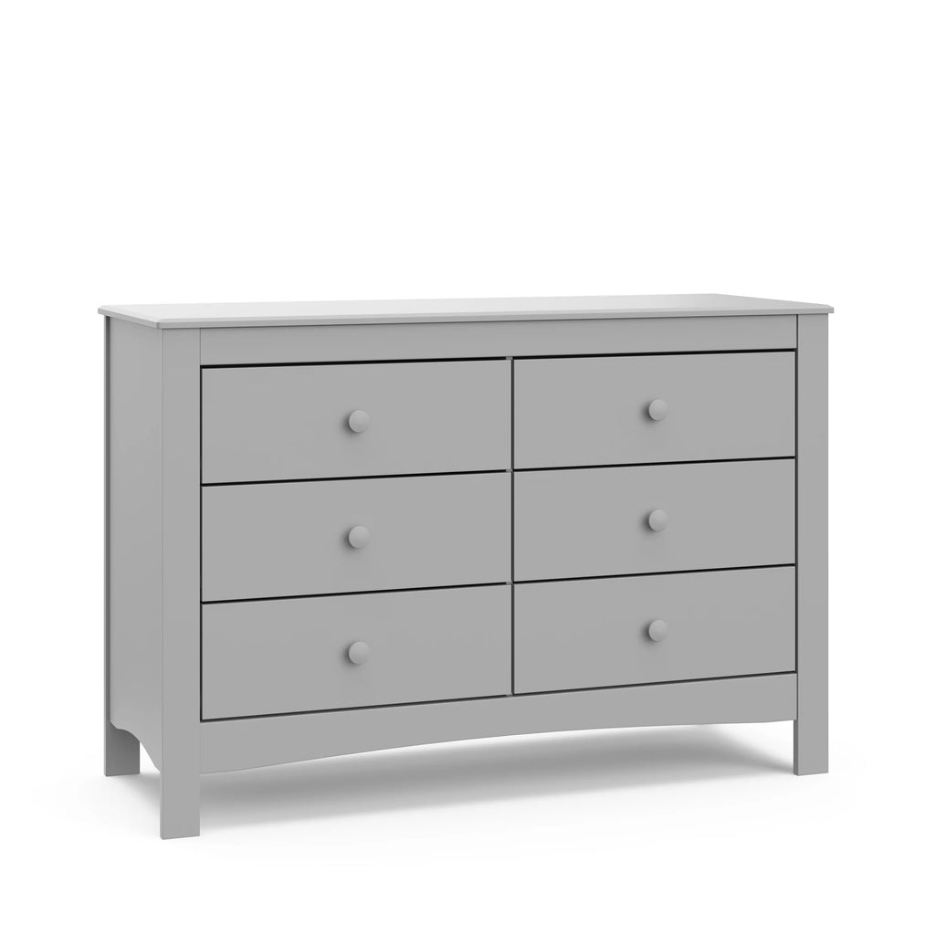 White 6 Drawer Double Dresser B502279