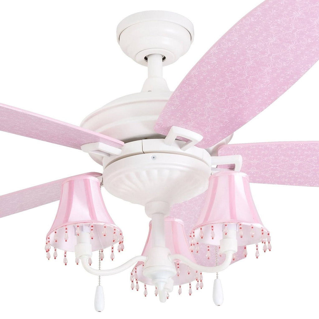 48-Inch White/Pink LED Ceiling Fan A585