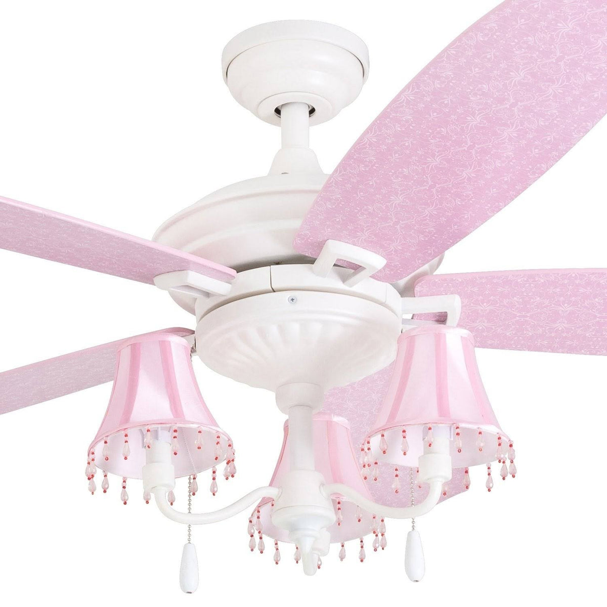 48-Inch White/Pink LED Ceiling Fan A585