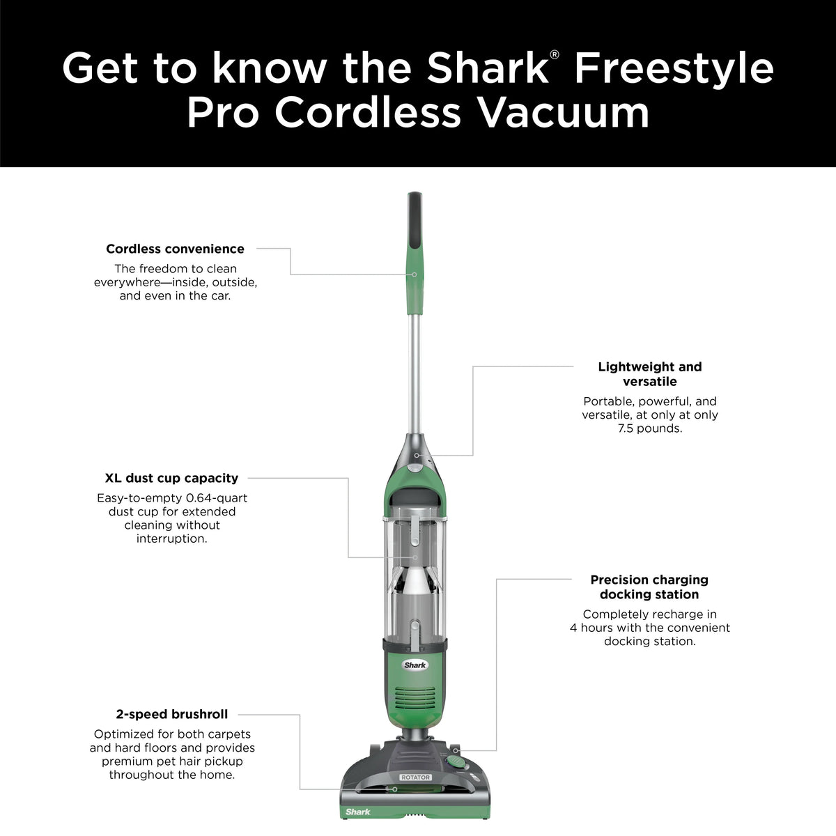 Cordless Vacuum with Charging Dock V58559