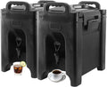 Black Double-Walled Plastic Beverage Dispenser 2Pcs T651
