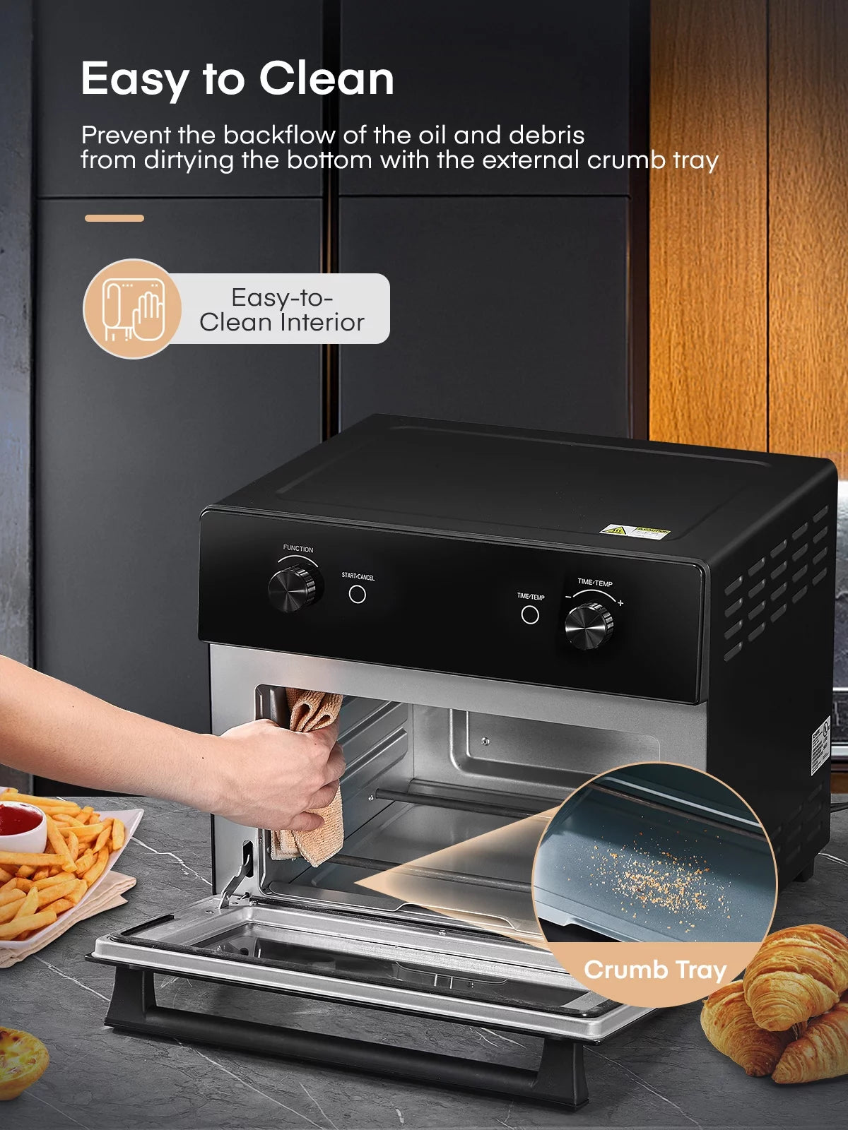 20QT Convection Air Fryer Toaster Oven Combo Y46371