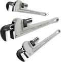 Pipe Wrench Set 10" 14" 18" Aluminum Plumber Wrenches Pack of 2 L849994