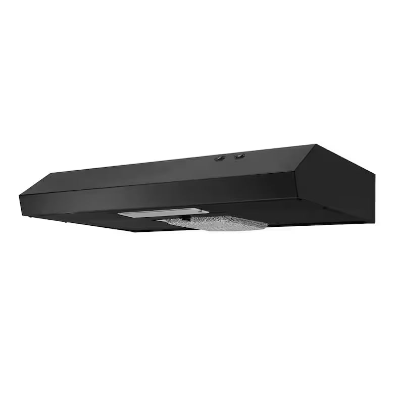 30 in. 240 CFM Convertible Under Cabinet Range Hood in Black P9529