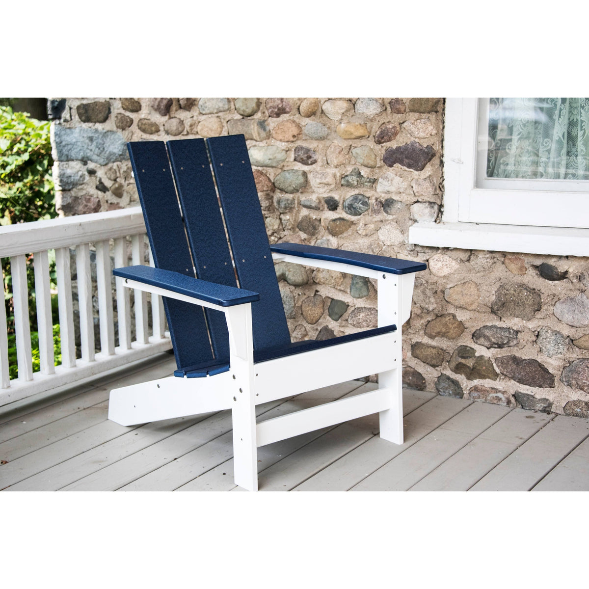 White Recycled Plastic Adirondack Chair K4994