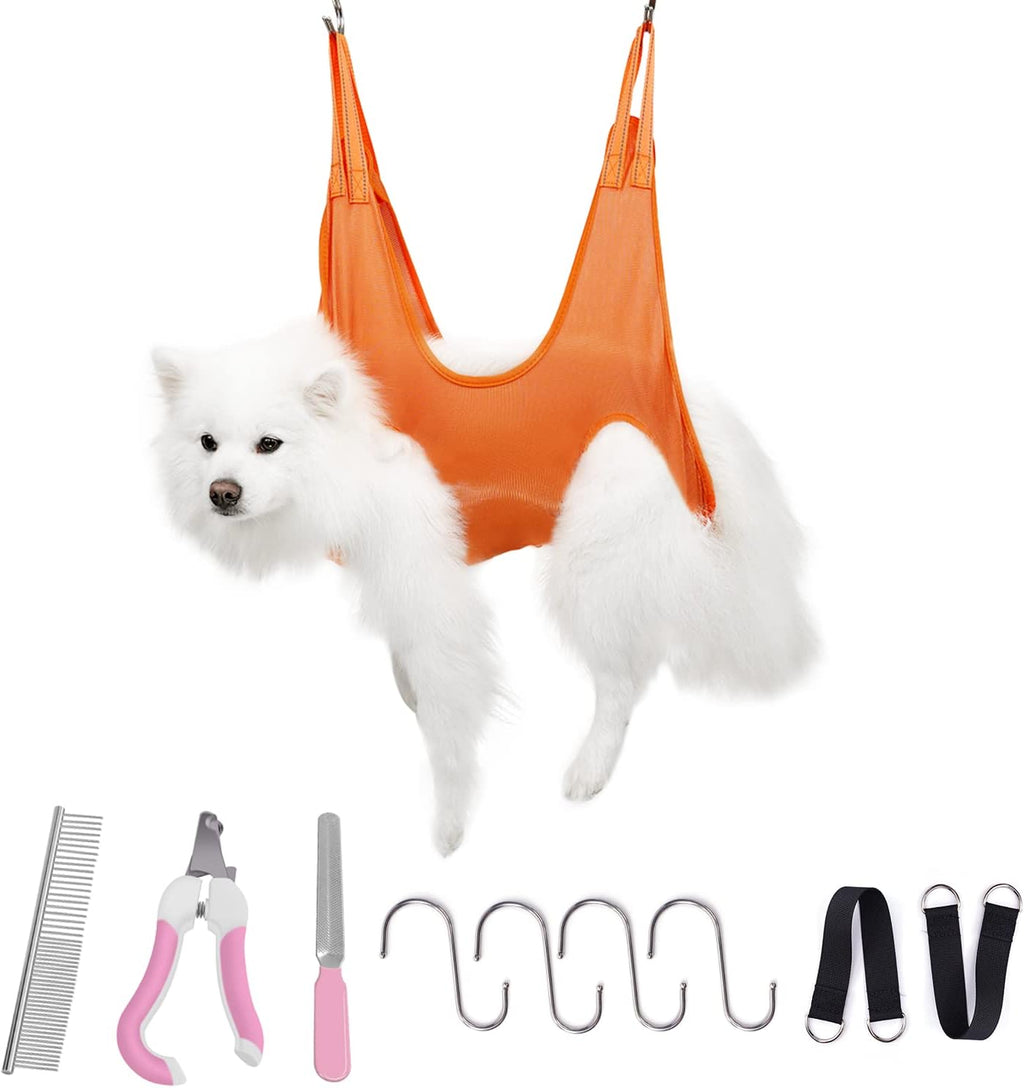 Pet Grooming Hammock, Blue O798460