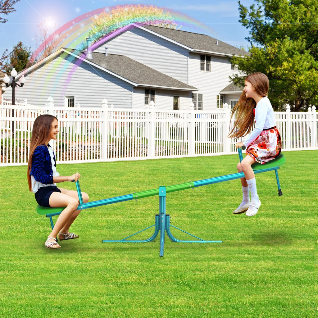 Kids Seesaw Teeter Totter with 360 Degrees Rotation Z71733
