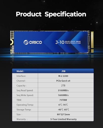 1TB M.2 NVMe PCIe Gen3x4 2280 Internal Solid State Drive U5470