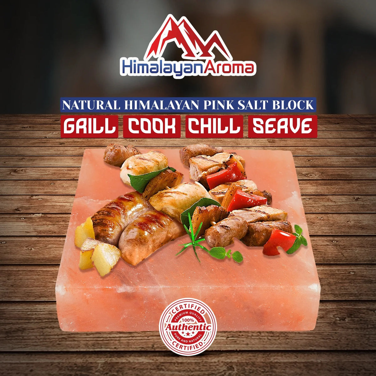 Himalayan Salt Block Cooking Plate 8"x8"x2" J79968