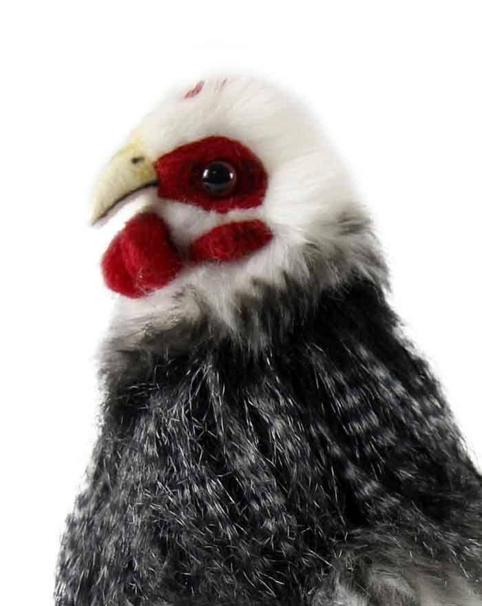 Black and White French Hen Plush V8685