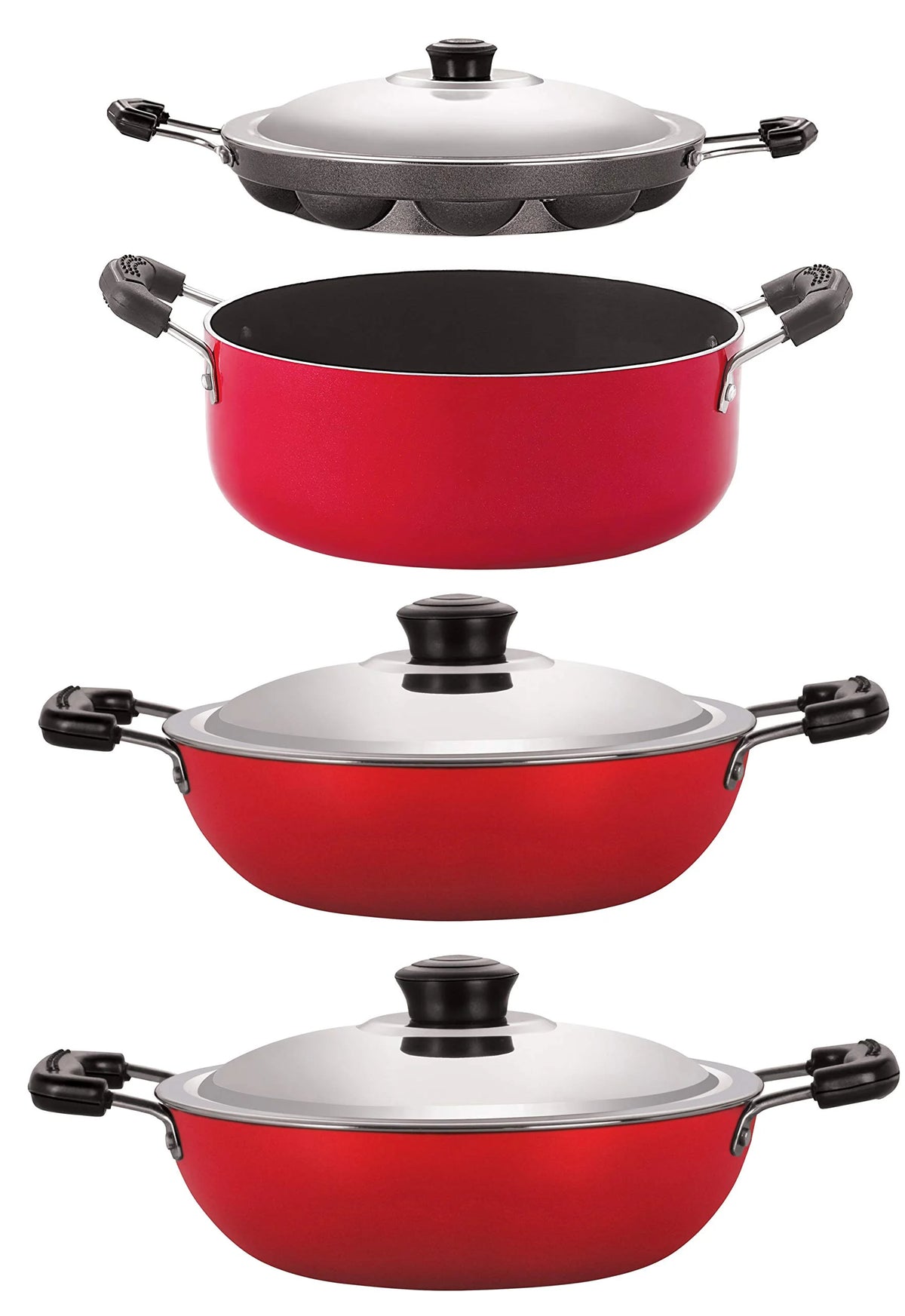Aluminium Non Stick Cookware Set Of 4Pcs X242797