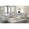 Grey 2-piece Tufted Living Room Set O171538