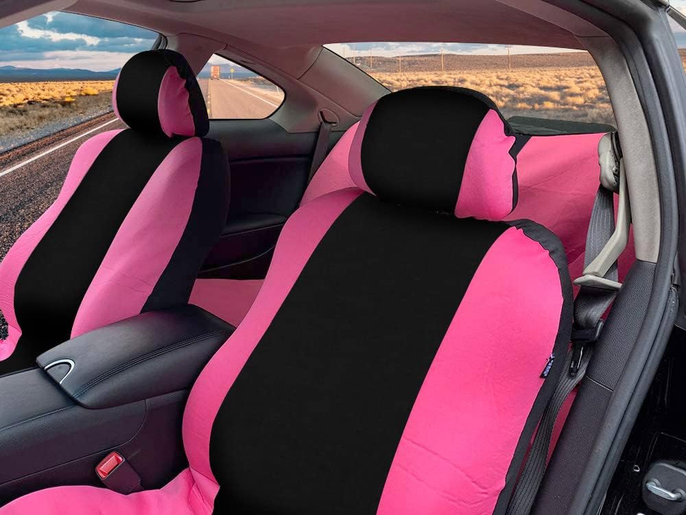 Pink Black 9pc Seat Covers M88753