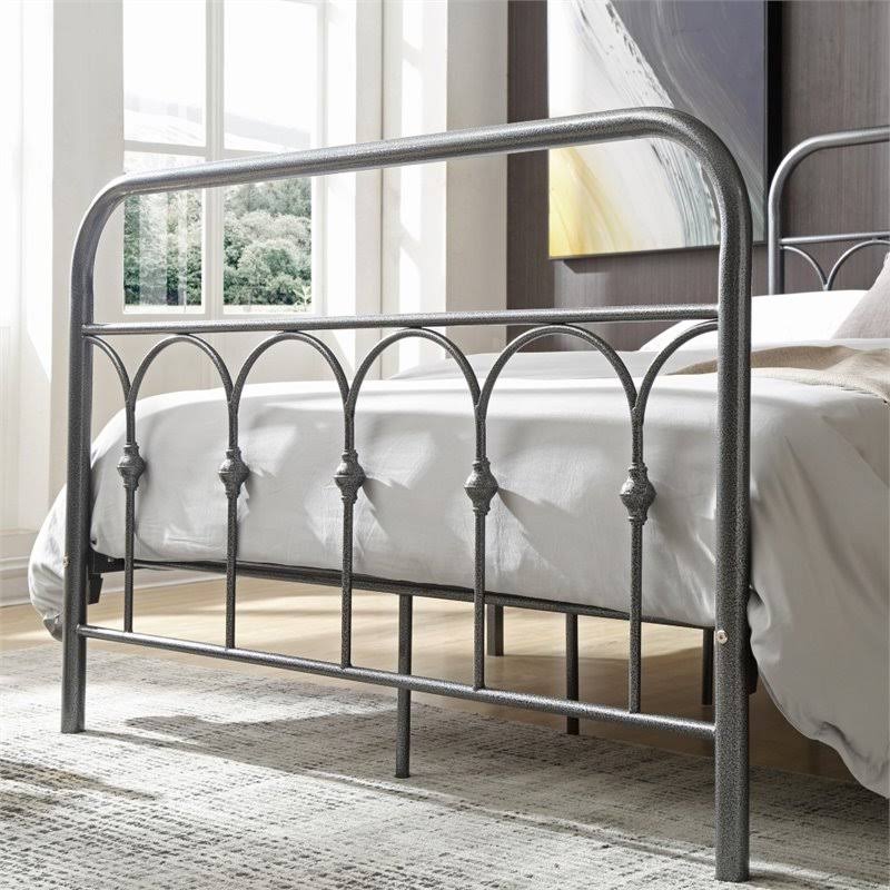 Charcoal Twin Metal Bed W162